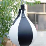Boxing Speed Ball Fitness Vent Ball Adult Hanging Free Punching Bag(Pear Shape Black & White)