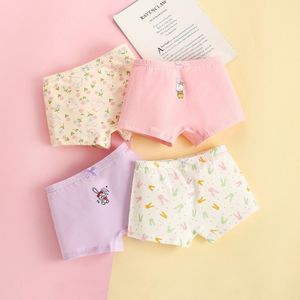 4 stks/set Kinderen Lycra Katoen Boxer Briefs Jongens & Meisjes Broek  Hoogte: 110 cm (Girl Rabbit Series)