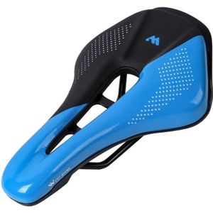 WEST BIKING Cycling Seat Hollow Breathable Comfortable Saddle Riding Equipment(Black Blue)