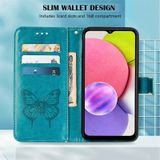 For Nokia G50 Embossed Butterfly Leather Phone Case(Blue)