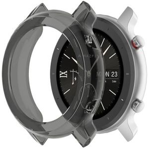 For Huami Amazfit GTR 42mm TPU Half Case Watch Case(Transparent Black)