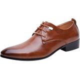 Mannen Business jurk schoenen puntige teen mannen schoenen  grootte: 44 (bruin)