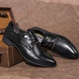 Mannen Business jurk schoenen puntige teen mannen schoenen  grootte: 44 (bruin)