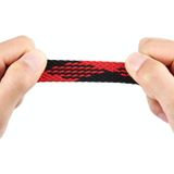 Plastic Buckle Mixed Color Nylon Braided Single Loop Replacement Watchbands For Apple Watch Series 6 & SE & 5 & 4 44mm / 3 & 2 & 1 42mm  Size:L(Checkered Red Black)