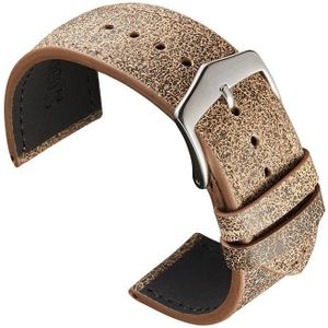 20mm Small Broken Texture Cowhide Strap Suitable For Huawei Watch(Light Coffee)