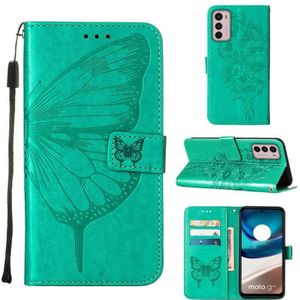 Voor Motorola Moto G42 reliëf Butterfly Flip lederen telefoonhoes