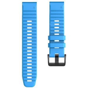 For Garmin Fenix 6X 26mm Smart Watch Quick Release Silicon Wrist Strap Watchband(Sky Blue)