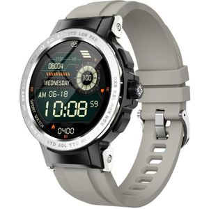 E19 1.28 Inch Kleurenscherm Smart Watch  IP68 Waterdicht  Ondersteuning Hartslag Monitoring / Bloeddruk Monitoring / Bloed Oxygen Monitoring / Slaapmonitoring (Silver)