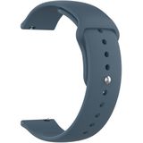 18mm Universal Reverse Buckle Wave Silicone Strap  Size:L(Blue)