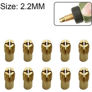 10 PCS Three-claw Copper Clamp Nut for Electric Mill Fittings?Bore diameter: 2.2mm