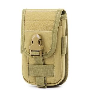 Multifunctional Large-Capacity Mobile Phone Bag Outdoor Sports Waist Bag(Brown )