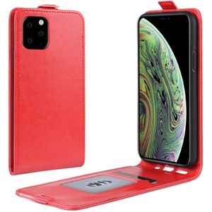 Crazy Horse Vertical Flip Leather Protective Case for iPhone 11 Pro(Red)