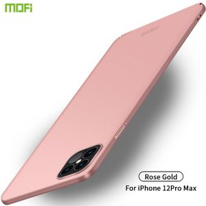 For iPhone 12 Pro Max 6.7 MOFI Frosted PC Ultra-thin Hard Case(Rose gold)