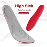 5 Pairs 081 Soft Breathable Shockproof Massage Sports Full Insole Shoe-pad  Size:L (255-280mm)(Grey)
