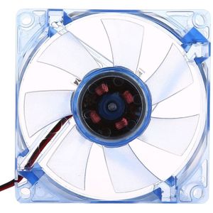 8025 4 Pin DC 12V 0.18A Computer Case Cooler Cooling Fan with LED Light  Random Color Delivery  Size: 80x80x25mm(Dark Blue)
