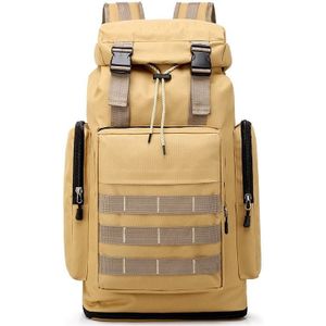 QY868 Outdoor Mountaineering Bag Large Capacity Travel Camping Backpack(Khaki)