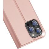 Dux Ducis Skin Pro -serie Schokbestendig horizontale flip lederen telefoonhoesje voor iPhone 14 Pro (Rose Gold)