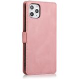 For iPhone 11 Pro Retro Magnetic Closing Clasp Horizontal Flip Leather Case with Holder & Card Slots & Photo Frame & Wallet(Rose Gold)