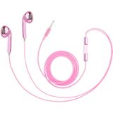 Stereo Plating EarPods Koptelefoons met Volume control nl Mic voor iPhone 6 / 6S & 6 Plus / 6S Plus  5 & 5S & 5 C  4 & 4S  iPad / iPad mini(roze)