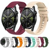 Voor Huawei Watch GT3 46 mm 22 mm golvend puntpatroon effen kleur siliconen horlogeband