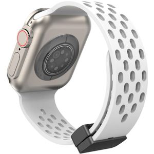 Magnetische sluiting siliconen horlogeband voor Apple Watch Ultra 49 mm / serie 8 & 7 45 mm / SE 2 & 6 & SE & 5 & 4 44 mm / 3 & 2 & 1 42 mm