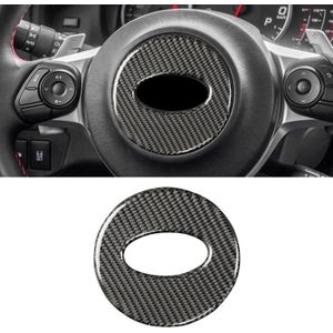 Car Carbon Fiber Steering Wheel Decorative Sticker for Subaru BRZ 2013-2017 Left and Right Drive Universal (Black)