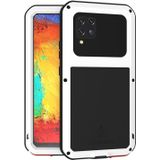 For Samsung Galaxy A42 LOVE MEI Metal Shockproof Waterproof Dustproof Protective Case with Glass(White)