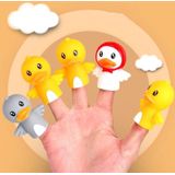 Kinderen Vroeg onderwijs Vingerpop Set Dier Ouder-Kind Interactief Poppenspeeltje (KB06 Duck)