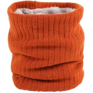 Autumn and Winter Outdoor Cycling Plus Velvet Knitted Warm Windproof Scarf(Orange)