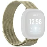 For Fitbit Versa 3 / Fitbit Magnetic Milano Replacement Strap  Size:Large Size(Official Gold)