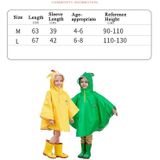 Children Raincoat Boys And Girls Split Cloak Three-Dimensional Cartoon Breathable Raincoat  Size: M(Pink)