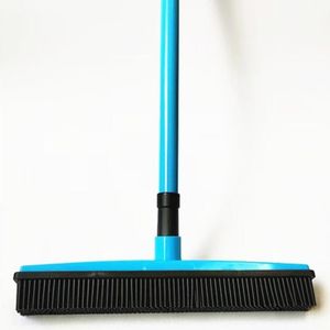 2 PCS Pet Carpet Hair Removal Broom Scraping Dust-free Hand-washing Mop Rubber Floor Brush