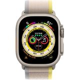 WiWU Trail Loop horlogeband voor Apple Watch Ultra 49 mm / serie 8 & 7 45 mm / SE 2 & 6 & SE & 5 & 4 44 mm / 3 & 2 & 1 42 mm (geel + ivoor)
