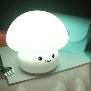 Silicone Colorful Mushroom Night Light Bedside Sleeping Table Lamp  Power source: 0.8W(Obedient Mushroom)