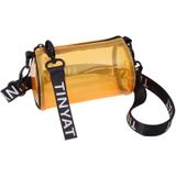 TINYAT T9058 PVC Transparante Jelly Bag Dames Messenger Bag Mini Cilinder Telefoontas (Oranje)