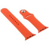 For Apple Watch Series 6 & SE & 5 & 4 40mm / 3 & 2 & 1 38mm Silicone Watch Replacement Strap  Short Section (female)(Rose Pink)