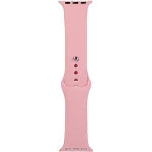 For Apple Watch Series 6 & SE & 5 & 4 40mm / 3 & 2 & 1 38mm Silicone Watch Replacement Strap  Short Section (female)(Rose Pink)