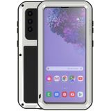For Samsung Galaxy S21+ 5G LOVE MEI Metal Shockproof Waterproof Dustproof Protective Case with Glass(Silver)