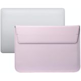 PU Leather Ultra-thin Envelope Bag Laptop Bag for MacBook Air / Pro 15 inch  with Stand Function(Pink)