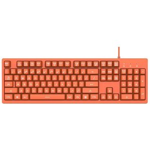 Ajazz DKS100 104 Keys Office Luminous Game Tea Axis Mechanical Keyboard  Cable Length: 1.5m(Orange )