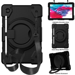 Voor Samsung Galaxy Tab A8 10.5 2021 Siliconen + PC Full Body Protection Tablet Case met houder en riem