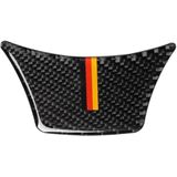A Edition Yellow Red Color Carbon Fiber Car Small Steering Wheel Decorative Sticker for BMW 5 Series F10 F18 2011-2017