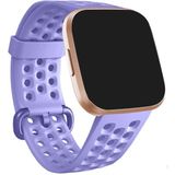 For FITBIT Versa 2 Breathable Silicone Watch Band(Light Purple)