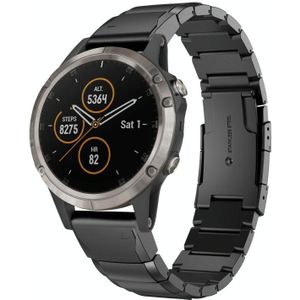 Voor Garmin Fenix 5 Plus 22 mm Tortoise Shell roestvrijstalen horlogeband