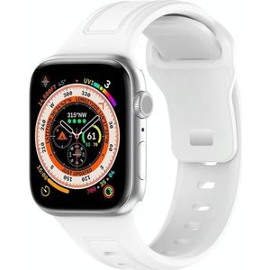 Voor Apple Watch SE 2023 40 mm siliconen horlogeband met vierkante gesp
