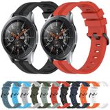 Voor Samsung Galaxy Watch 46 mm 22 mm concave gestreepte siliconen horlogeband