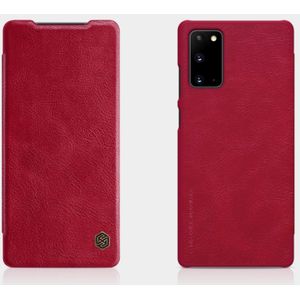 For Samsung Galaxy Note 20 NILLKIN QIN Series Crazy Horse Texture Horizontal Flip Leather Case with Card Slot(Red)