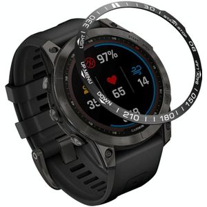 Smartwatch Dial Bezel Ring Cover voor Garmin Fenix 7 (zwarte ring witte tekens)