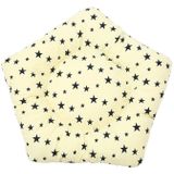 Cotton Canvas Pet Tent Cat and Dog Bed with Cushion  Specification: Large 60×60×70cm(Beige Navy Star)