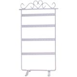Earrings Necklace Jewelry Stand Holder Display Rack(White)